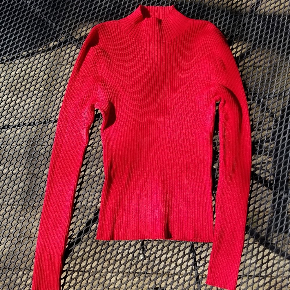 Vintage Red Chaus Turtleneck